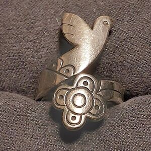 James Avery Dove Flower Bypass Ring 60th Anniversary